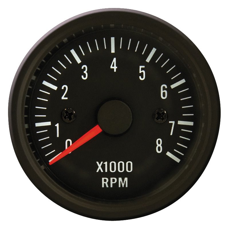 Instrument Performance noir classique compte-tours >8000rpm 2/3/4/5/6/8 cil. 52mm