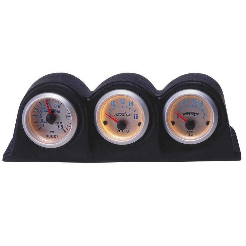 Porte-indicateur horizontale 3 trous noir