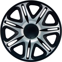Jeu d'enjoliveurs J-Tec Nascar 14-inch argent/noir