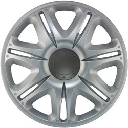 Jeu d'enjoliveurs J-Tec Nascar 15-inch argent