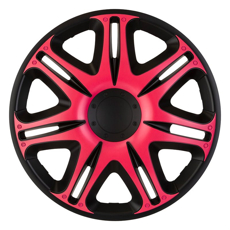 Jeu d'enjoliveurs J-Tec Nascar 15-inch noir/rose