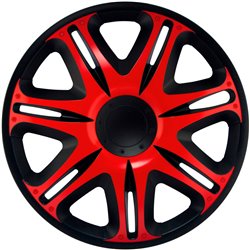 Jeu d'enjoliveurs J-Tec Nascar 15-inch noir/rouge
