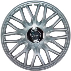 Jeu d'enjoliveurs J-Tec Orden R 14-inch argent + anneau chromé