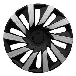 Jeu d'enjoliveurs J-Tec Tecna 14-inch argent/noir