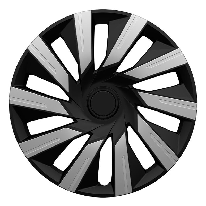 Jeu d'enjoliveurs J-Tec Tecna 14-inch argent/noir