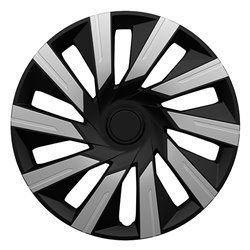 Jeu d'enjoliveurs J-Tec Tecna 15-inch argent/noir