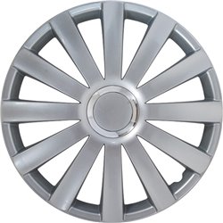 Jeu d'enjoliveurs Spyder 13-inch argent + anneau chromé