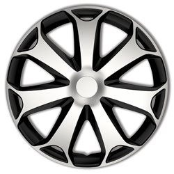 Jeu d'enjoliveurs Mega 15-inch argent/noir