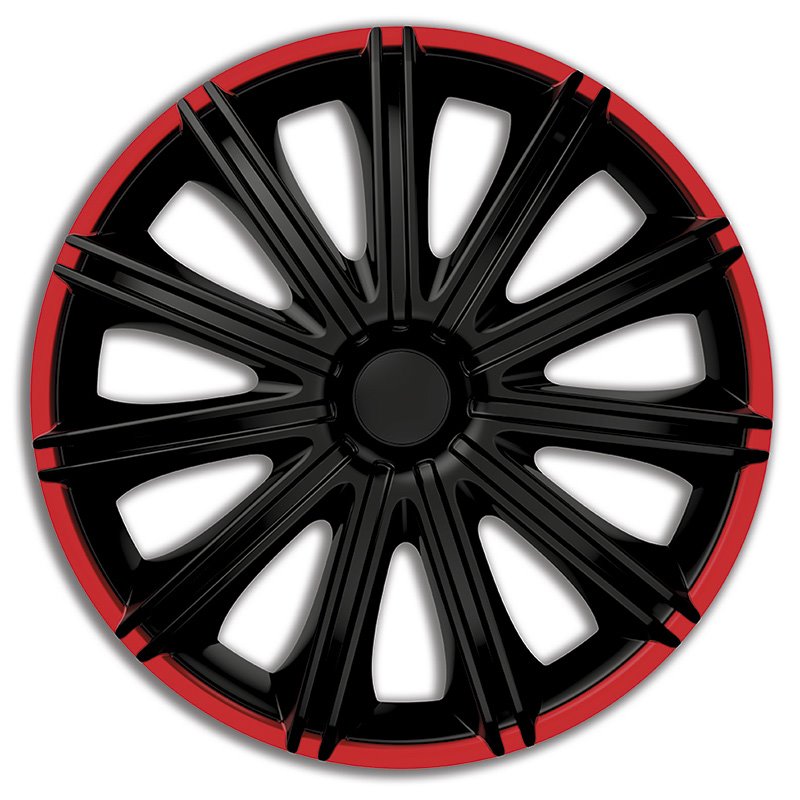 Jeu d'enjoliveurs Nero R 16-inch noir/rouge