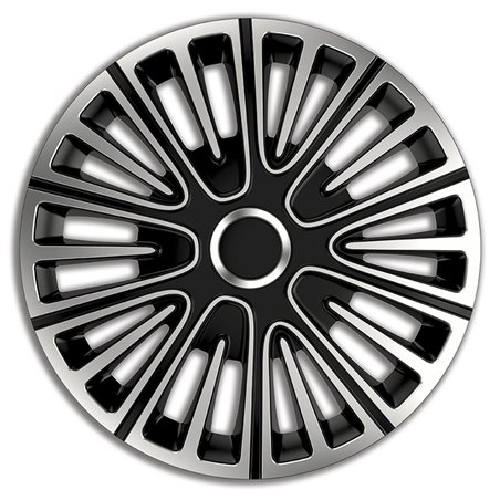 Jeu d'enjoliveurs Motion 16-inch argent/noir Jeu d'enjoliveurs Motion 16-inch argent/noir
