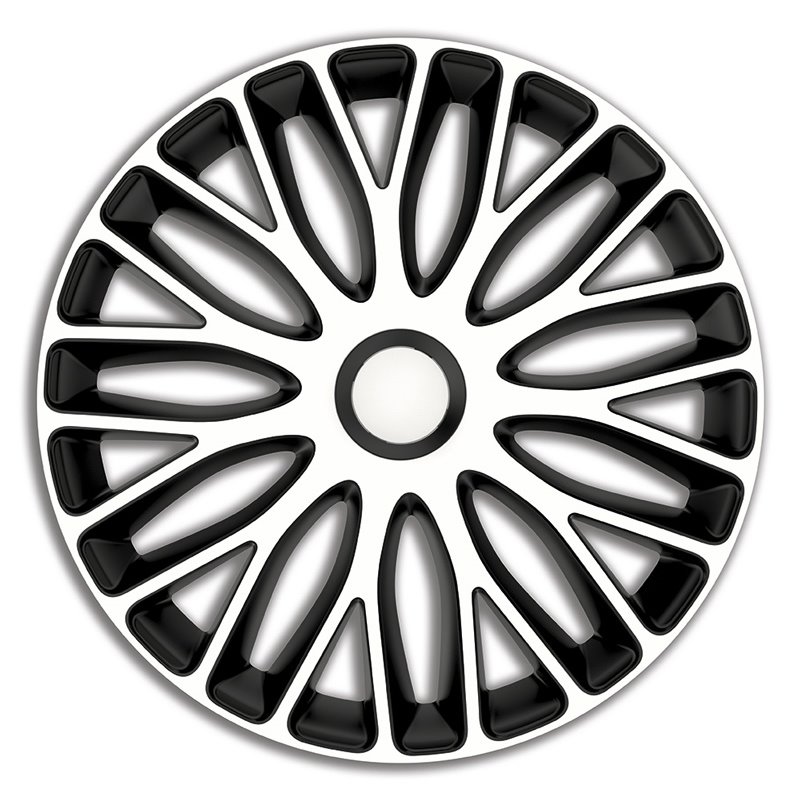 Jeu d'enjoliveurs Mugello 15-inch blanc/noir