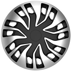 Jeu d'enjoliveurs Fast-VAN 16-inch argent/noir (sphère)