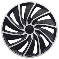 Jeu d'enjoliveurs Turbo 14-inch argent/noir