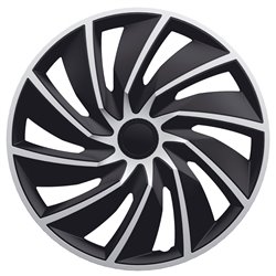Jeu d'enjoliveurs Turbo 15-inch argent/noir