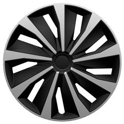 Jeu d'enjoliveurs Grip 15-inch argent/noir