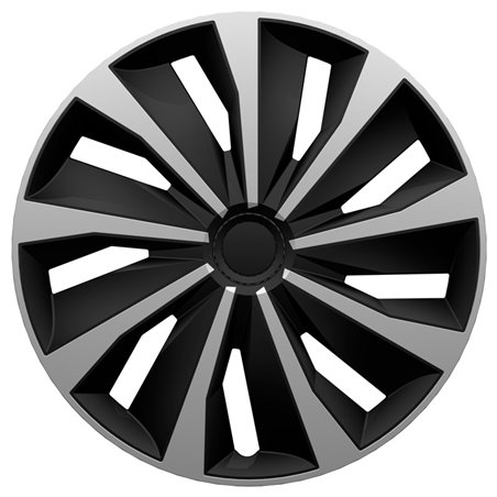 Jeu d'enjoliveurs Grip 15-inch argent/noir Jeu d'enjoliveurs Grip 15-inch argent/noir