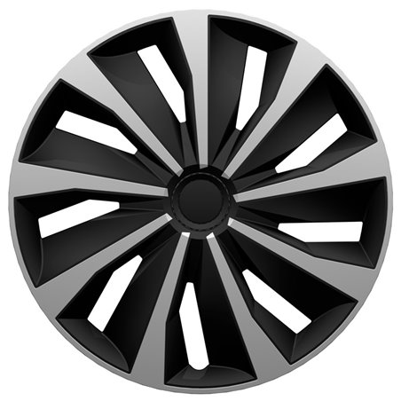 Jeu d'enjoliveurs Grip 16-inch argent/noir Jeu d'enjoliveurs Grip 16-inch argent/noir