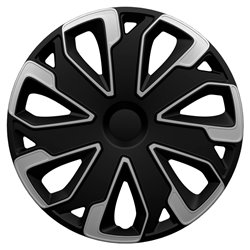 Jeu d'enjoliveurs Ultimo 15-inch argent/noir