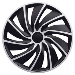 Jeu d'enjoliveurs Turbo Van 17-inch argent/noir (sphère)