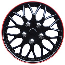 Jeu d'enjoliveurs Missouri 14-inch noir/bord rouge