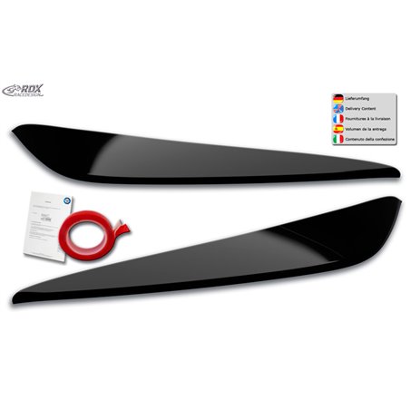 Spoilers de phares sur mesure pour BMW Série 1 (F40) 2019- (ABS Noir Brillant)