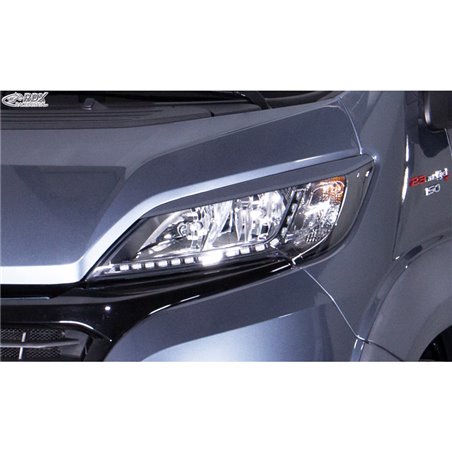 Spoilers de phares sur mesure pour Citroën Jumper & Fiat Ducato & Peugeot Boxer 2014- & Opel Movano 2021- (ABS)