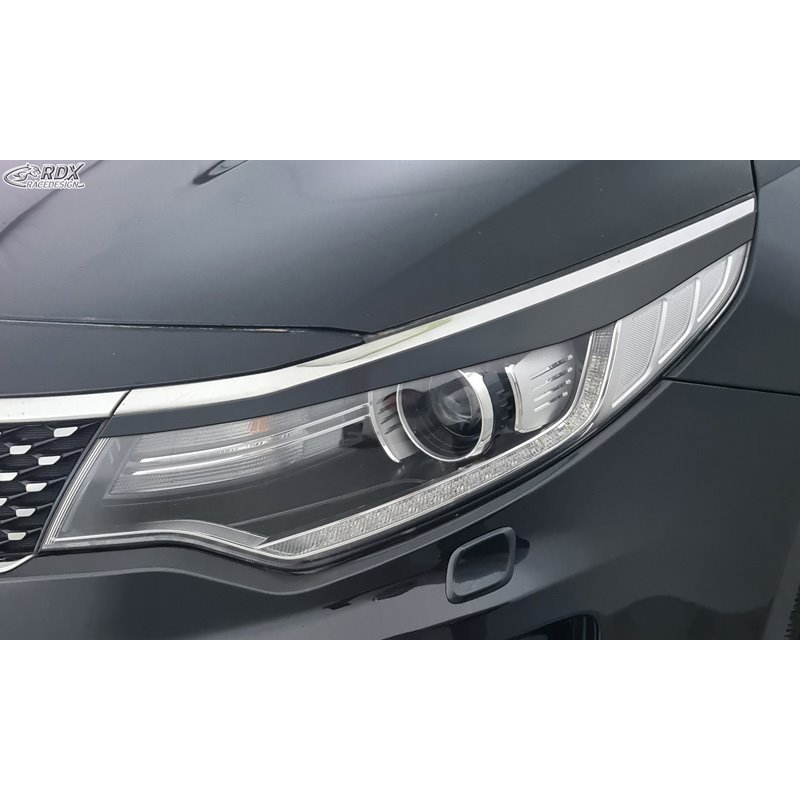 Spoilers de phares sur mesure pour Kia Optima (JF) 2015- (ABS)