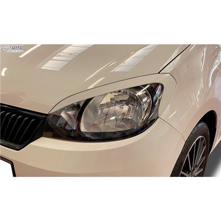 Spoilers de phares sur mesure pour Skoda Citigo 2011- (ABS)