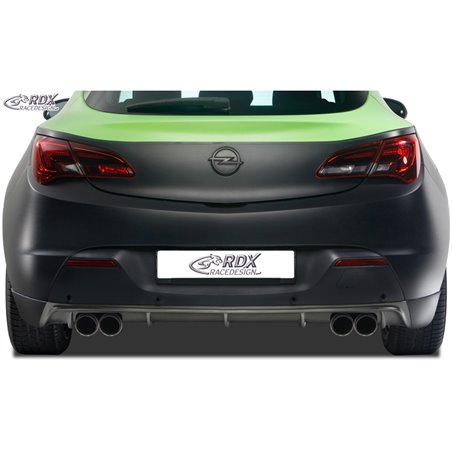 Jupe arrière 'Diffuseur' sur mesure pour Opel Astra J GTC 2009-2015 excl. OPC (pour échappement double) (PUR)