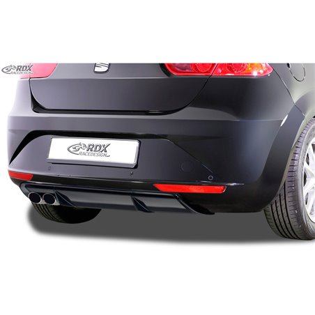 Jupe arrière 'Diffuseur' sur mesure pour Seat Leon 1P Facelift 2009-2012 excl. FR/Cupra (ABS noir luisant)