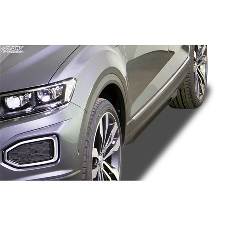 Jupes latérales 'Slim' sur mesure pour Volkswagen T-Roc 2017- (ABS noir luisant)