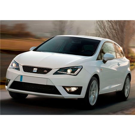 AutoStyle Pare-chocs avant sur mesure pour Seat Ibiza 6J Facelift 3/5portes + ST 2013- 'FR-Look' incl. Grilles & Feux anti-broui