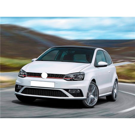 AutoStyle Pare-chocs avant sur mesure pour Volkswagen Polo 6C 2014-- 'GTi-Look' incl. Grilles & Feux anti-brouillard (PP)