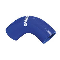 Samco Durite Silicone coudée 90 degré résistant à l'huile et au diesel - Longueur 102mm - Ø25mm - Bleu