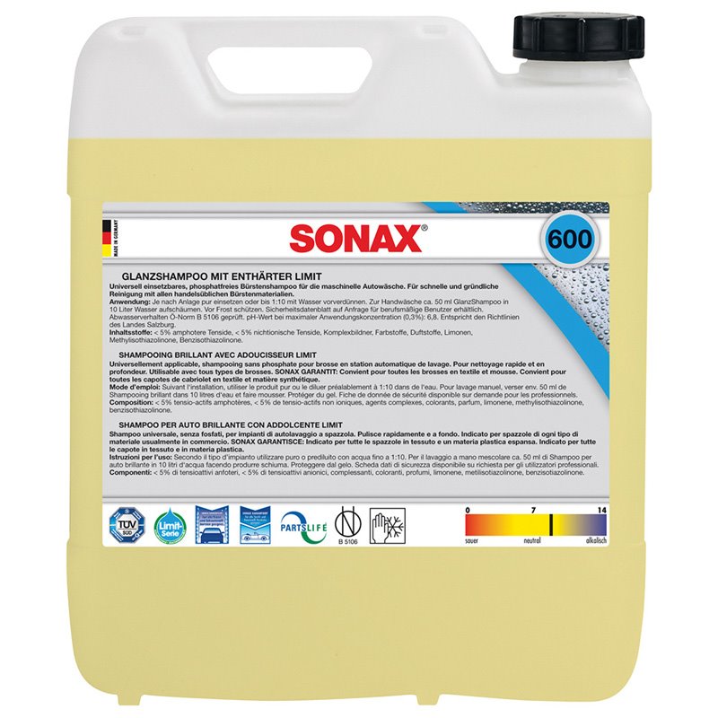 Sonax 600.600 Limit Shampooing brillant 10-Litre