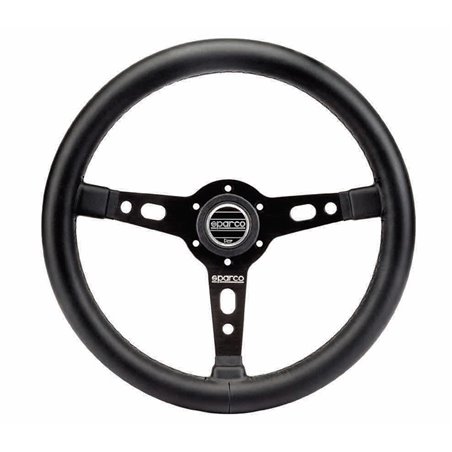 Sparco Volant Universel Targa 350 - Cuir Noir - Diamètre 350mm