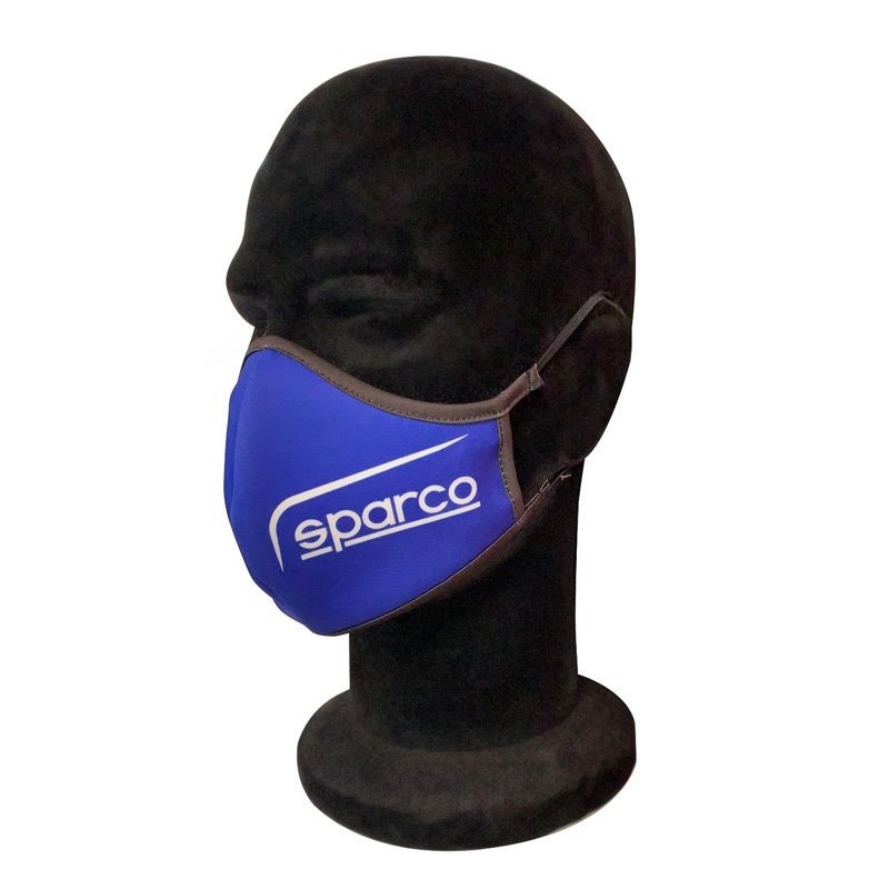 Sparco Masque de protection pour le visage lavable - Bleu - 1 pièce