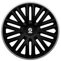 Sparco Enjoliveurs Bergamo - 15-pouces - Noir/Gris - Set de 4 pièces
