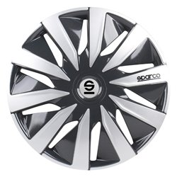 Sparco Enjoliveurs Lazio - 15-pouces - Gris/Argent - Set de 4 pièces