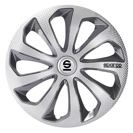 Sparco Enjoliveurs Sicilia - 16-pouces - Argent/Gris/Carbone - Set de 4 pièces