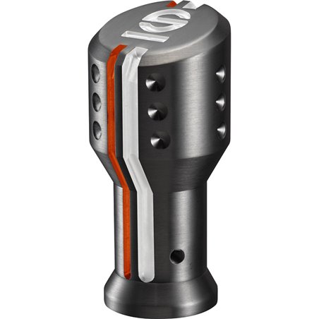 Sparco Pommeau de Vitesse Settanta - Noir-Aluminium/Blanc/Orange