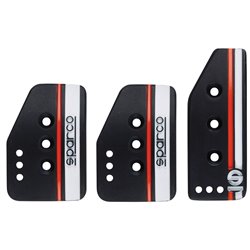 Sparco Kit Pedales Settanta - Noir/Blanc/Orange - Boîte manuelle