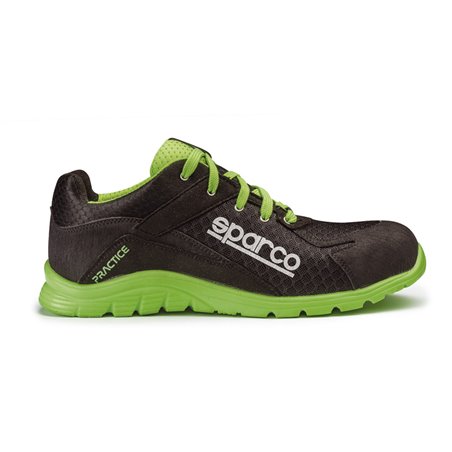 Sparco Chaussures de sécurité légères Practice S1P Keke Noir/Vert Taille 36