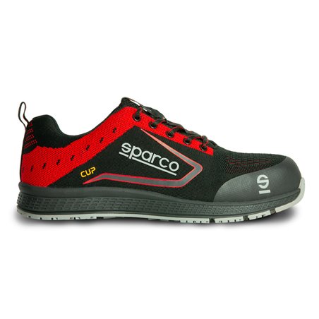 Sparco Chaussures de sécurité légères Cup S1P Albert Noir/Rouge Taille 40