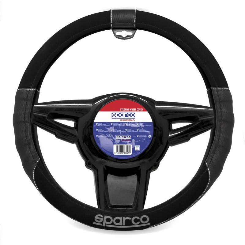 Sparco Couvre-Volant SPC - Noir/Grey - 37-39cm