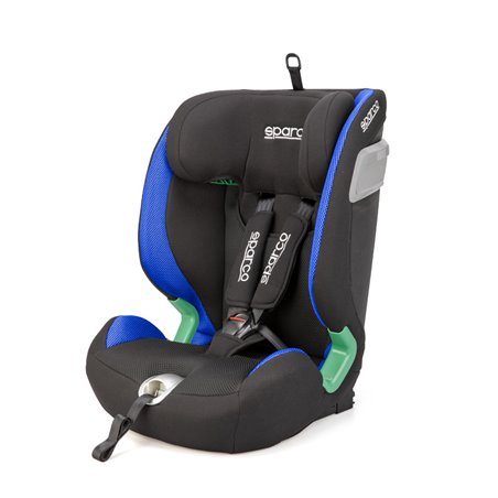 Sparco Siège enfant SK5000I (Isofix) Noir/Bleu i-Size 76-150cm (ECE-R129/03)