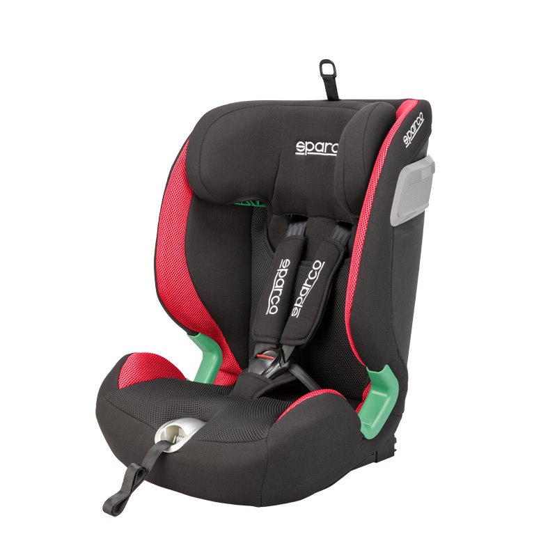 Sparco Siège enfant SK5000I (Isofix) Noir/Rouge i-Size 76-150cm (ECE-R129/03)