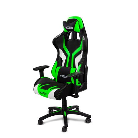 Sparco Fauteuil de bureau / Fauteuil Gaming Torino - Noir/Green - Réglable