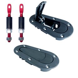 Simoni Racing Attaches Capot Universelles Aerocatch - Noir/Rouge - Quick Release