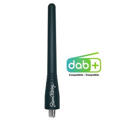 Simoni Racing Antenne d'Aluminium Evo Caoutchouc - Noir - Longueur 10,5cm